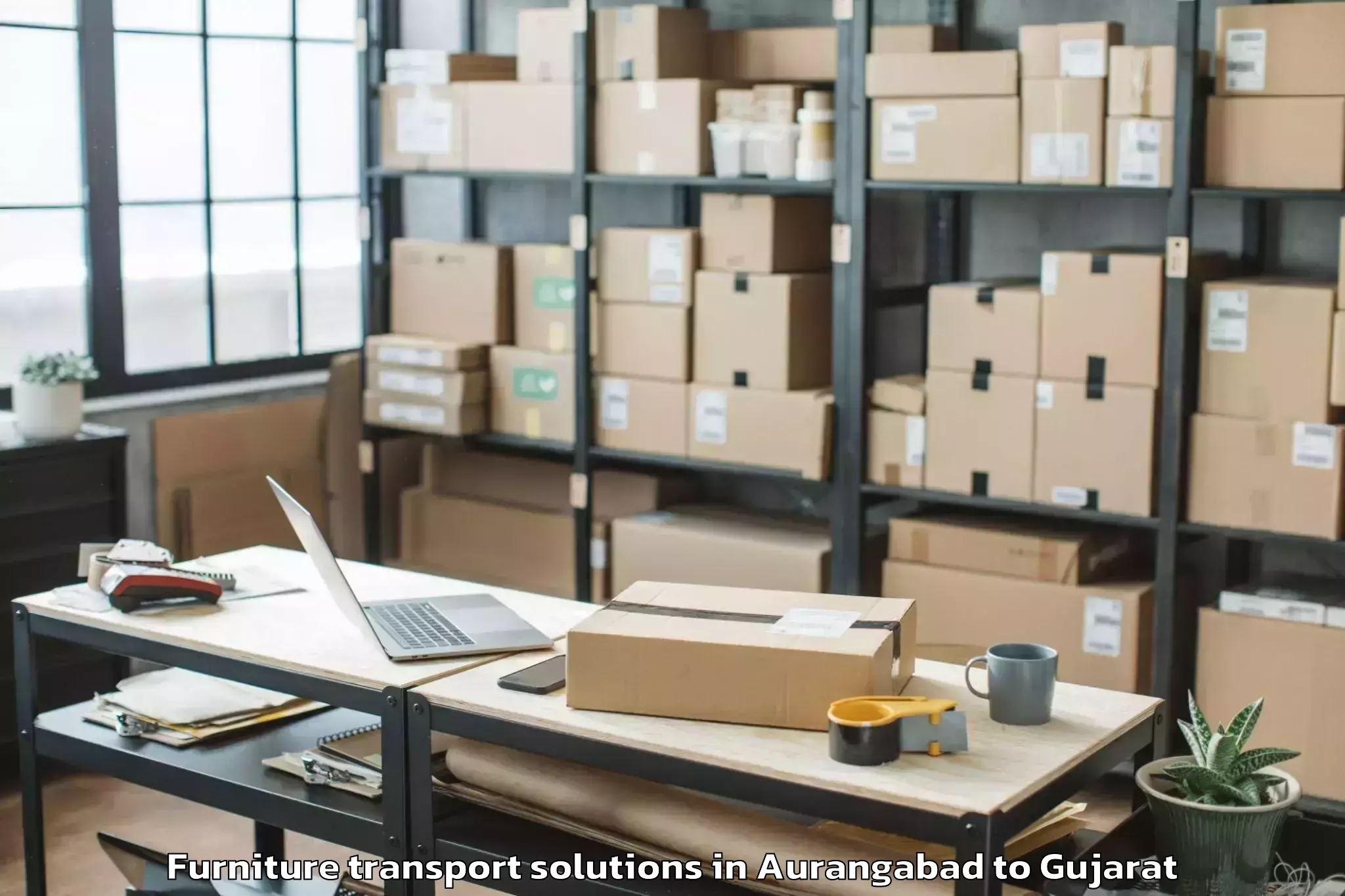 Expert Aurangabad to Jamnagar Furniture Transport Solutions